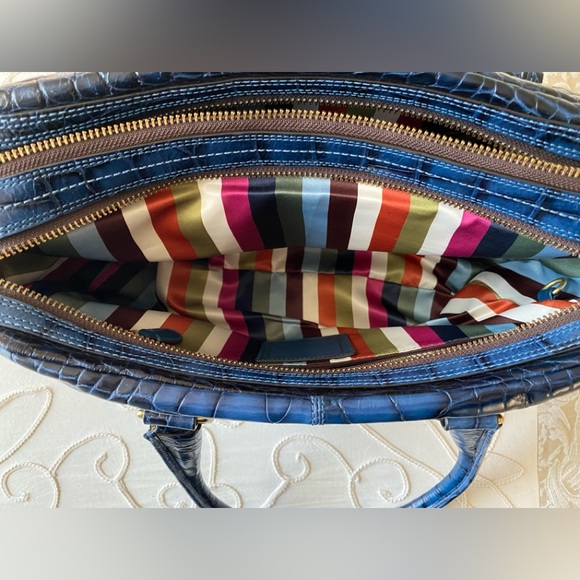 Coach RARE VINTAGE Blue Croc Embossed Legacy Leather Satchel - Picture 14 of 16